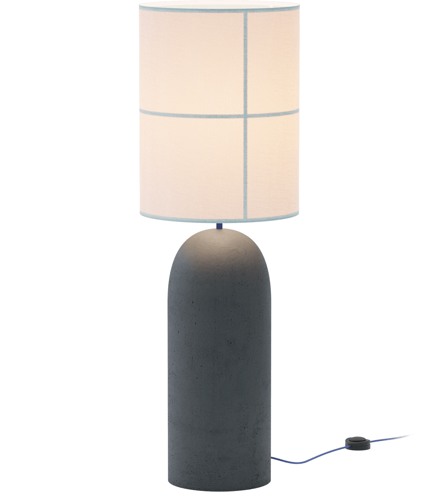 Rania Black Fabric Concrete Floor Lamp - Robin Lamps