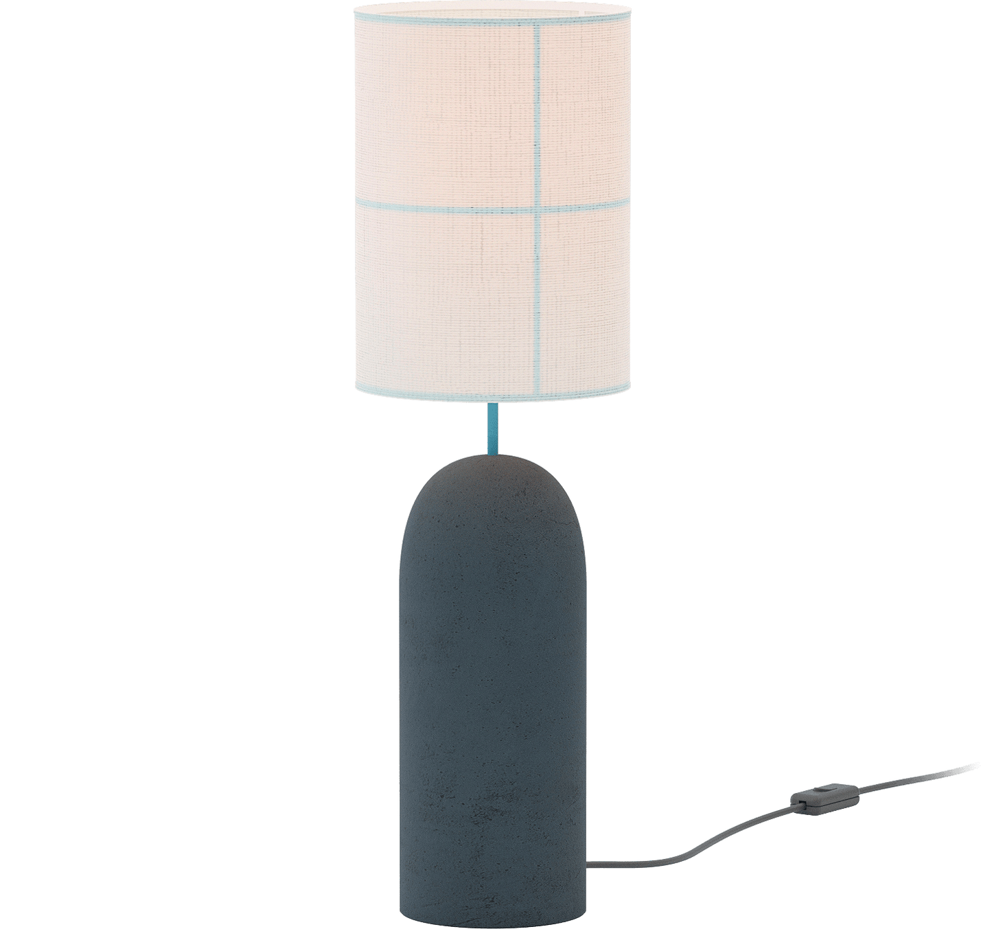 Rania Black Fabric Concrete Table Lamp - ROBIN