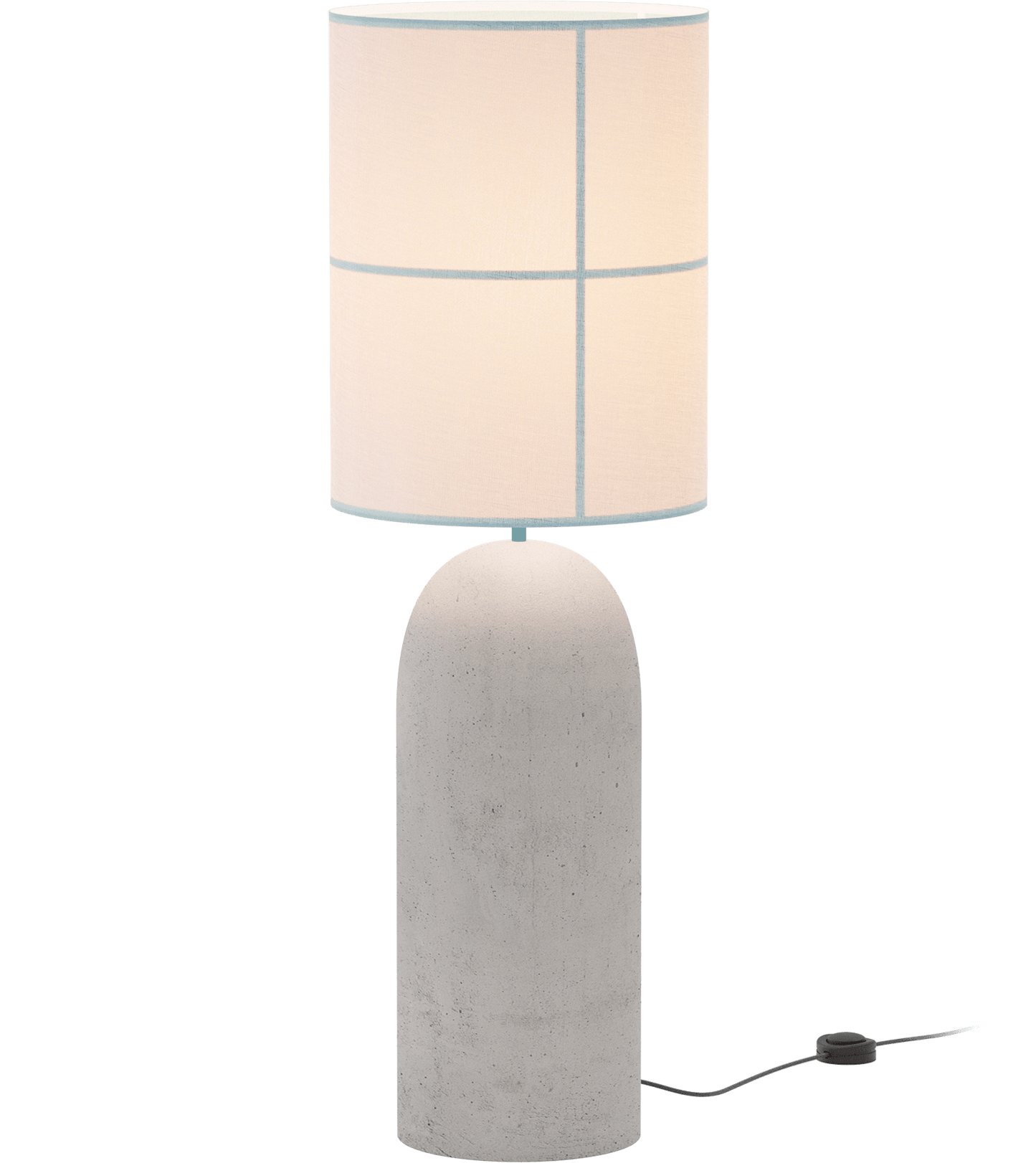 Rania White Fabric Concrete Floor Lamp - Robin Lamps