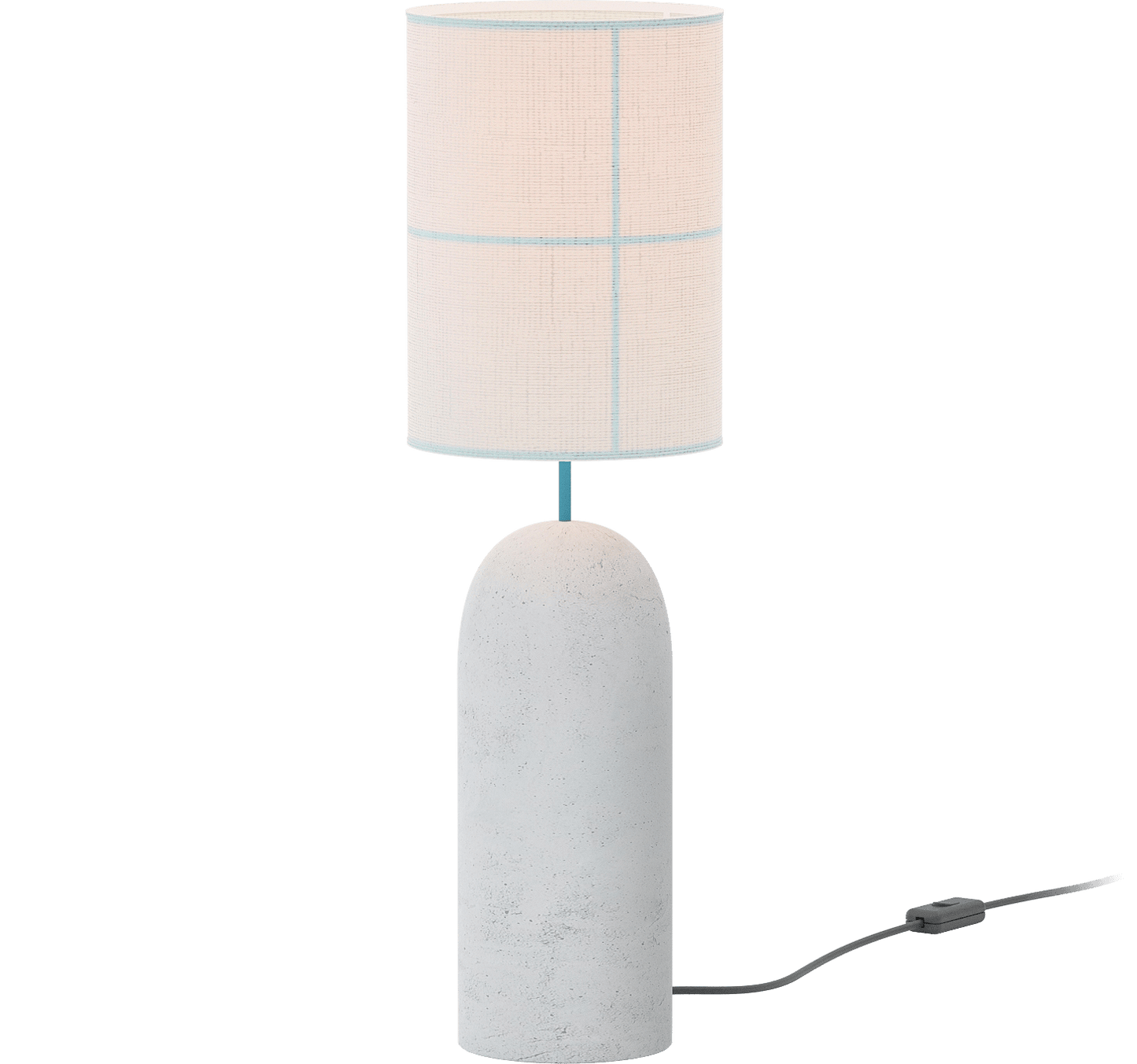 Rania White Fabric Concrete Table Lamp - ROBIN