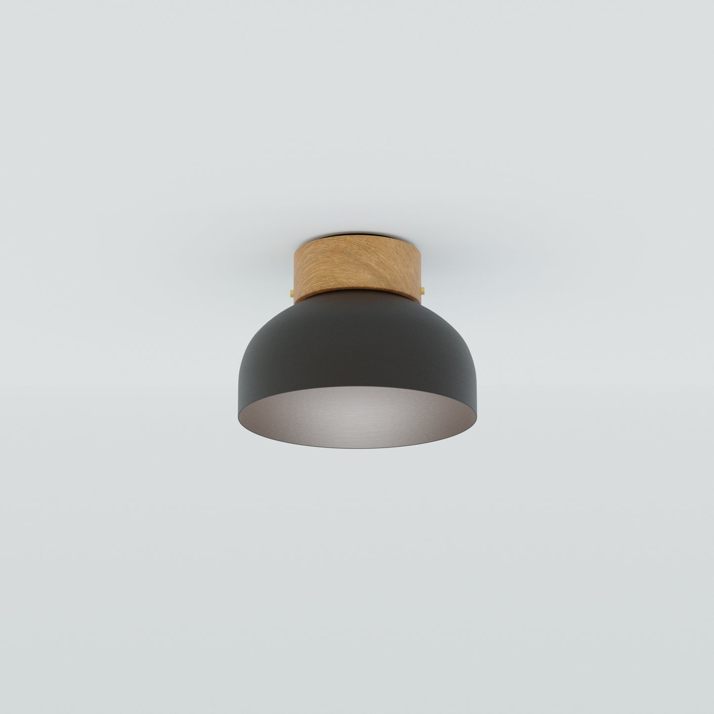 Reiko Black Ceiling Metal Wood Lamp - Robin Lamps