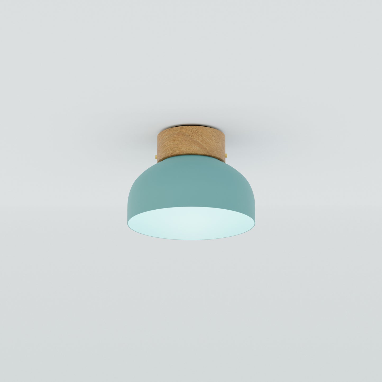 Reiko Blue Ceiling Metal Wood Lamp - Robin Lamps