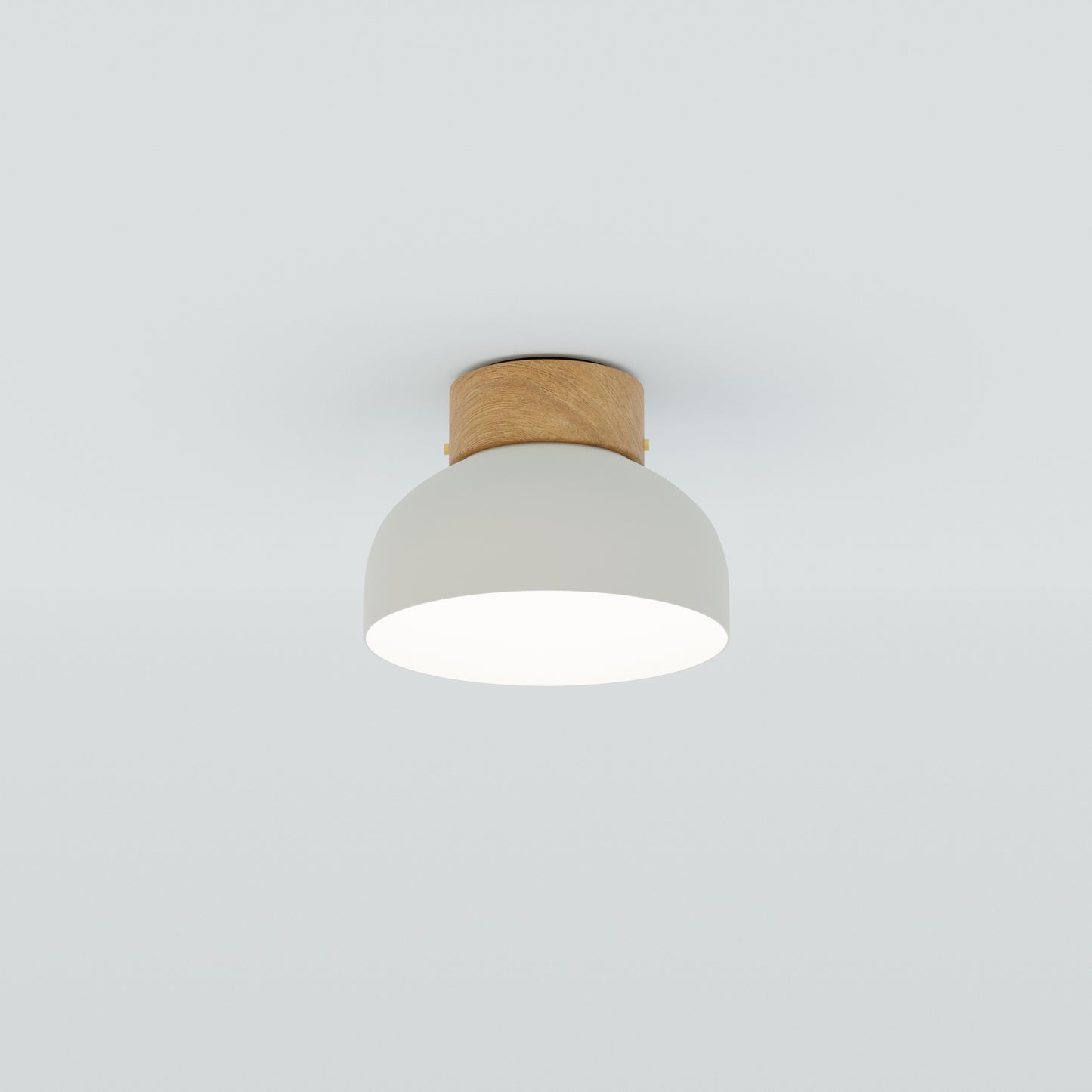 Reiko White Ceiling Metal Wood Lamp - Robin Lamps