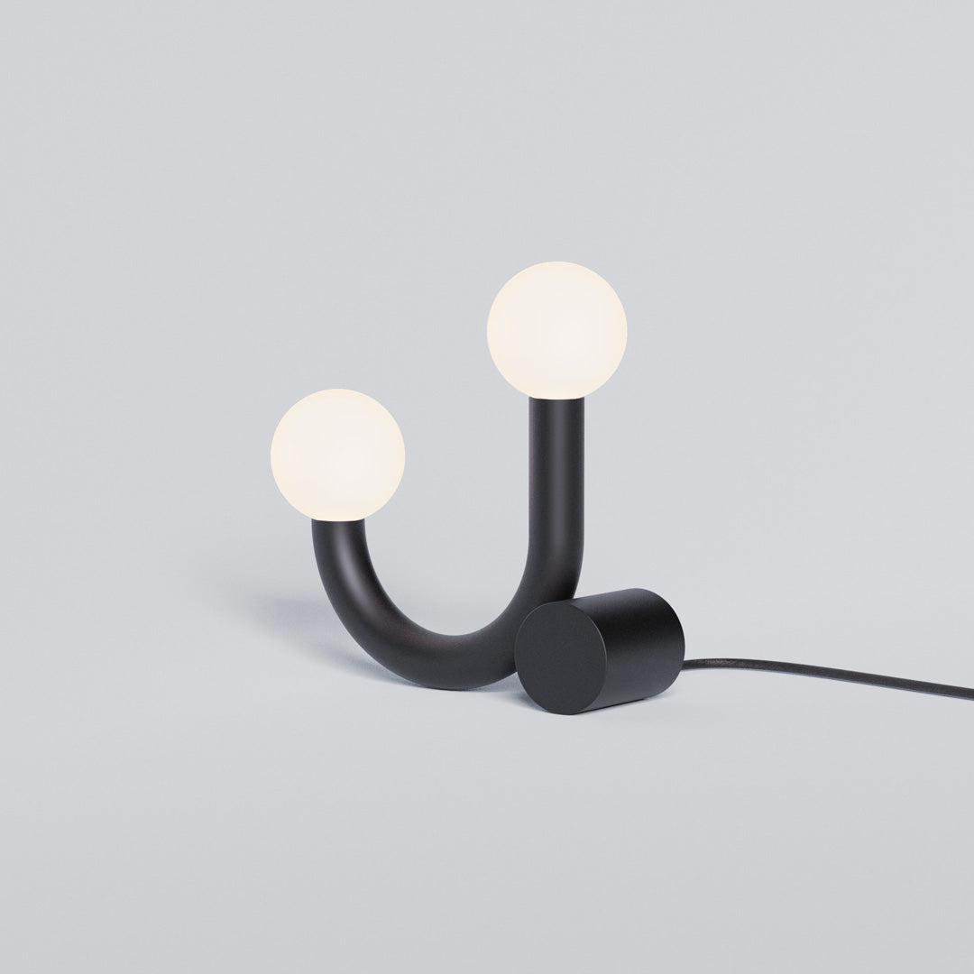 Rigoberta Black Table Metal Glass Lamp - Robin Lamps