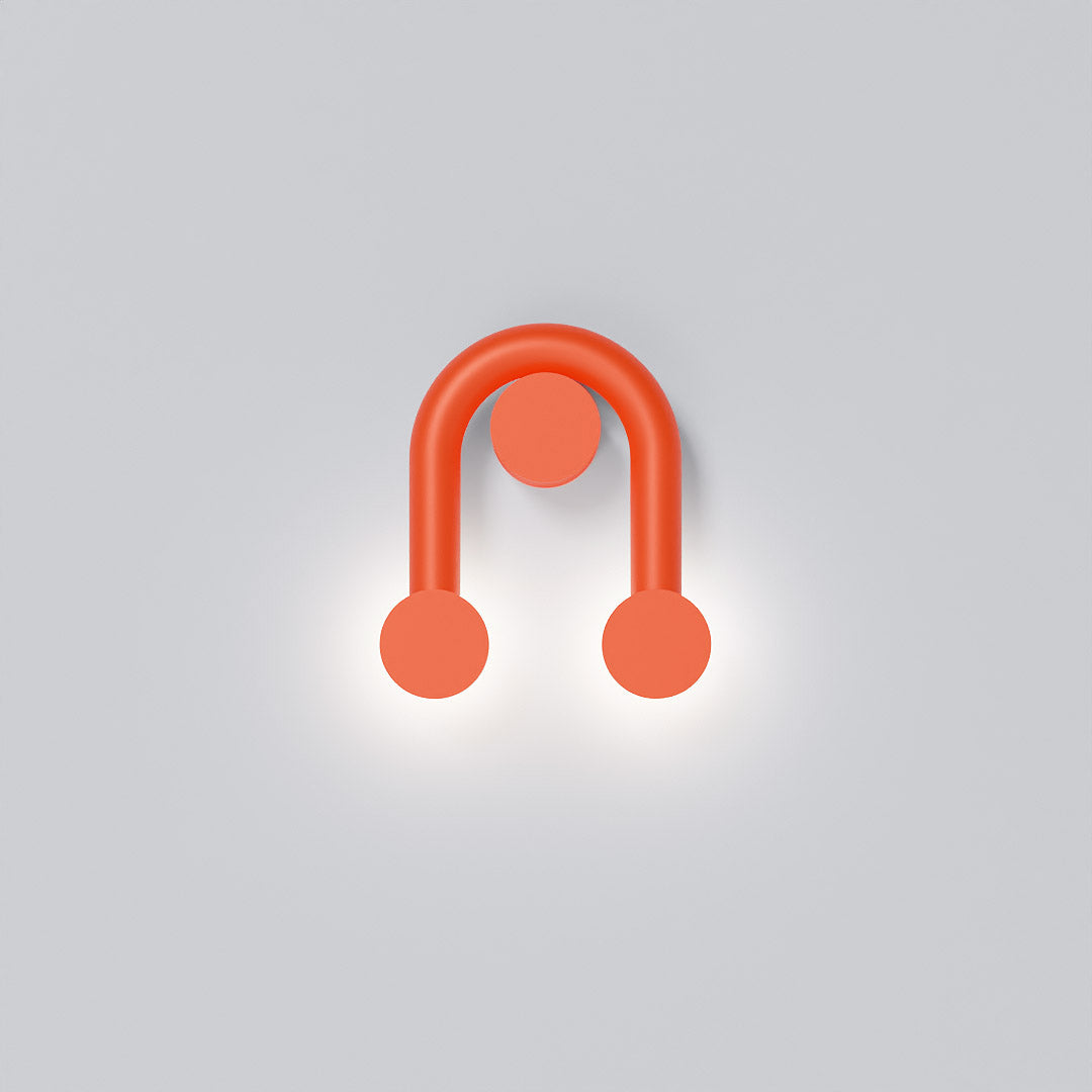 Rigoberta Super Curved Indirect Orange Wall Metal Glass Lamp - Robin Lamps
