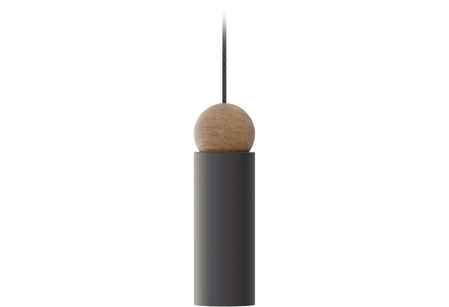 Rocio Black Pendant Metal Wood Lamp - ROBIN