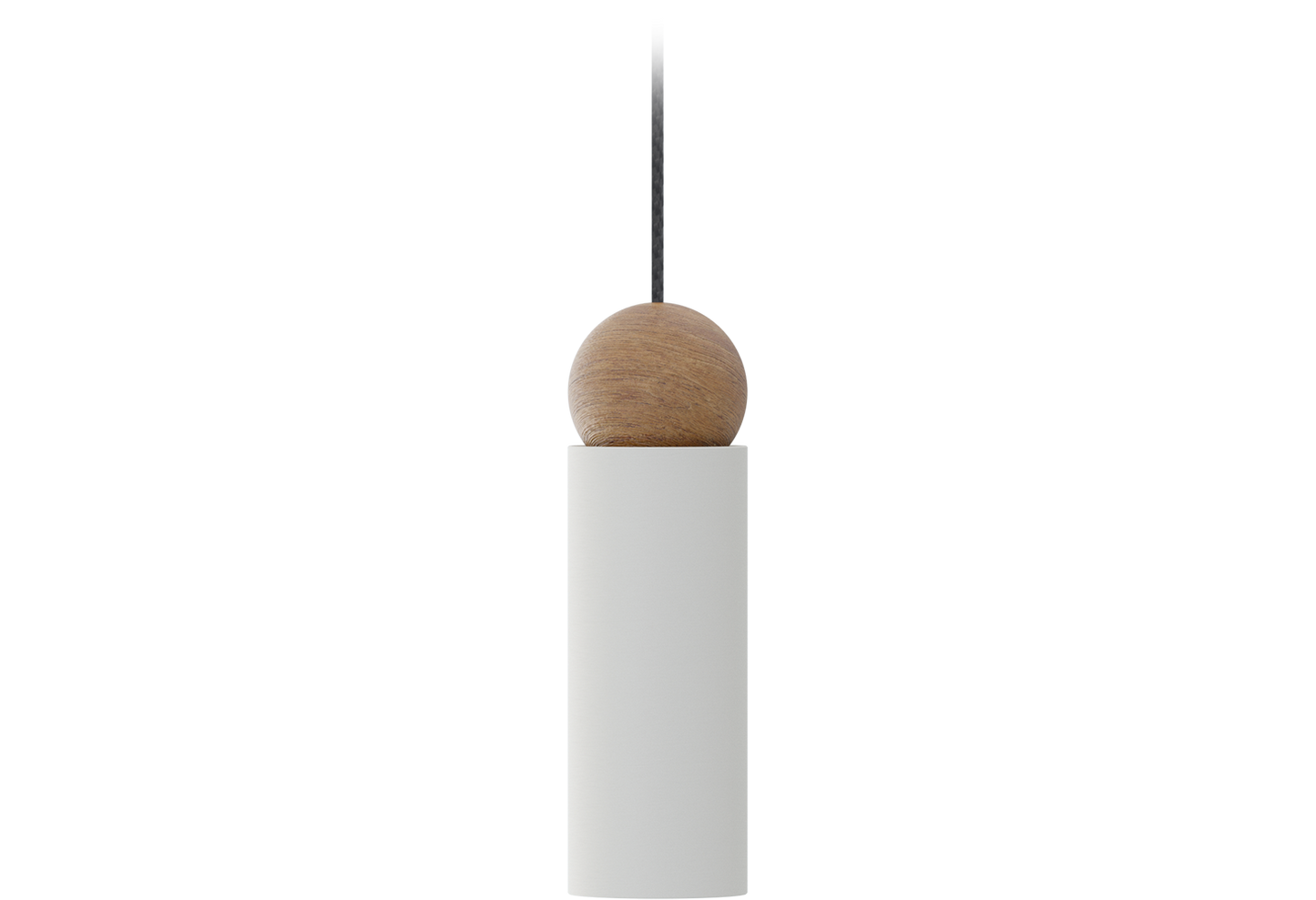 Rocio White Pendant Metal Wood Lamp - ROBIN