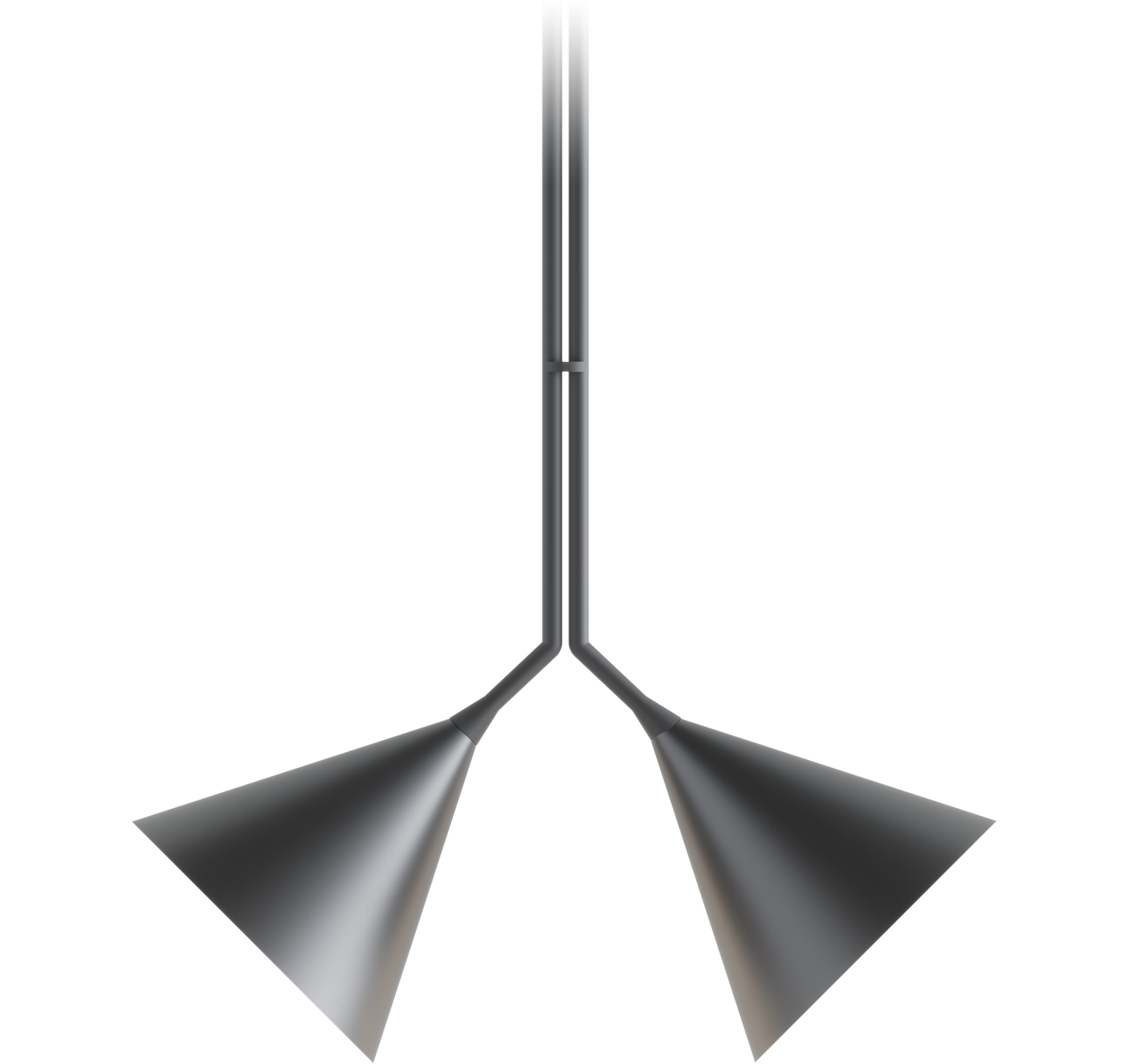 Rubi Duo Black Pendant Metal Lamp - ROBIN