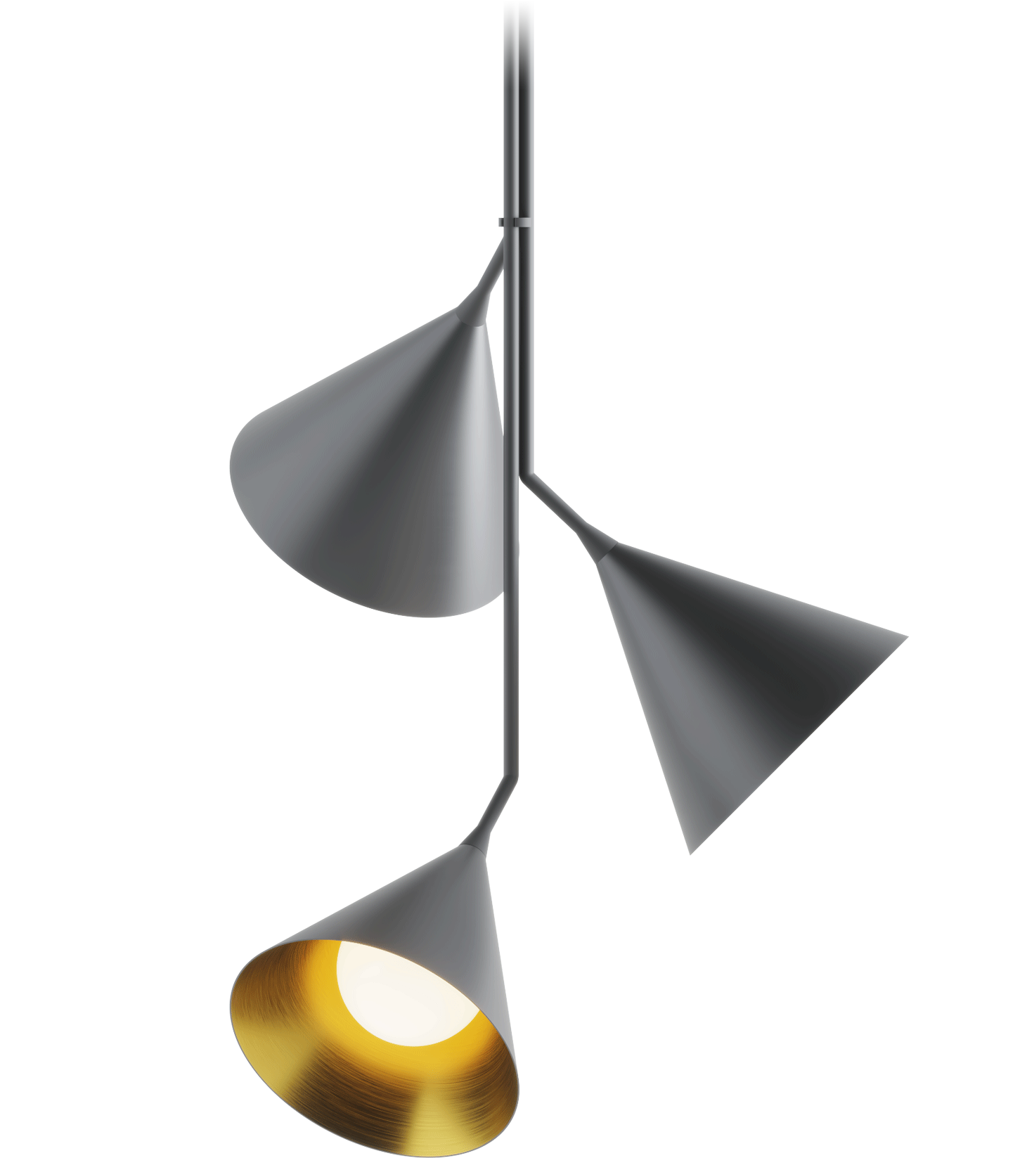 Rubi Trio Black Pendant Metal Lamp - ROBIN