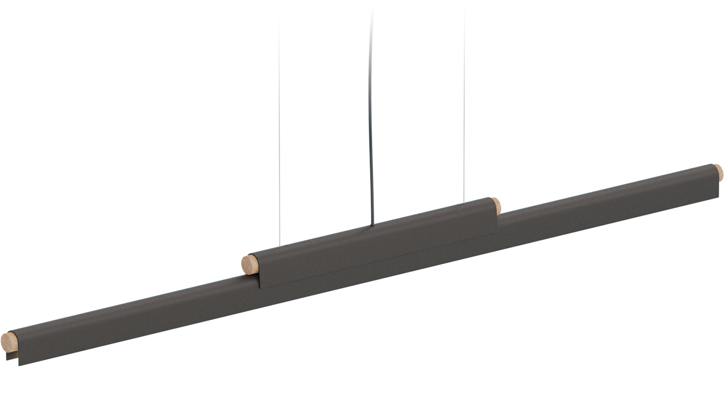 Rudi Black Pendant Metal Wood Side Lamp - ROBIN