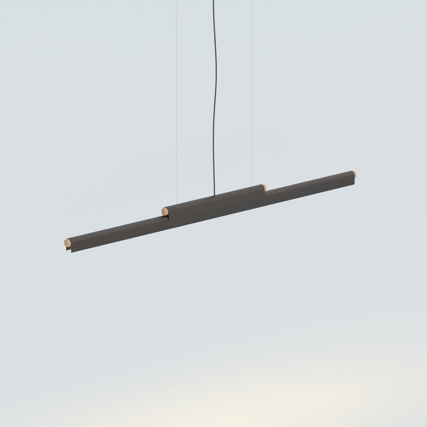 Rudi Black Pendant Metal Wood Side Lamp - ROBIN