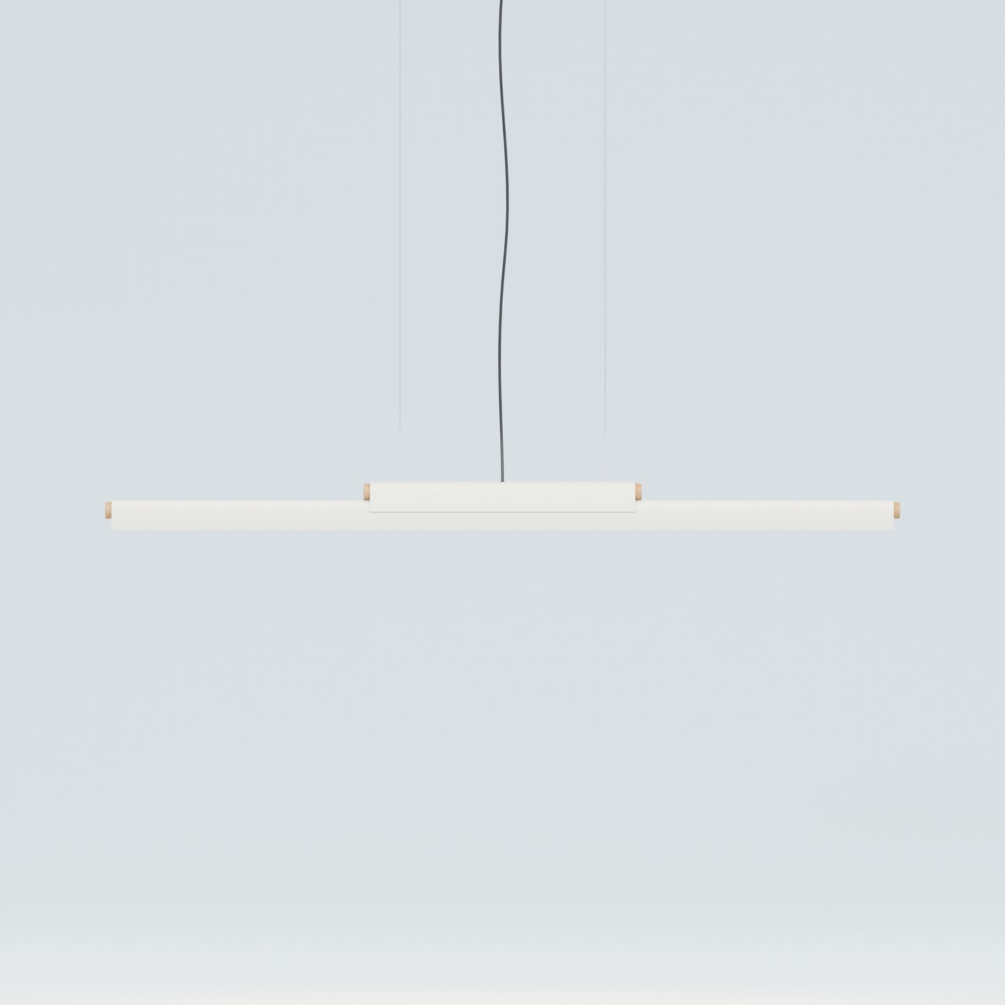 Rudi White Pendant Metal Wood Lamp - ROBIN