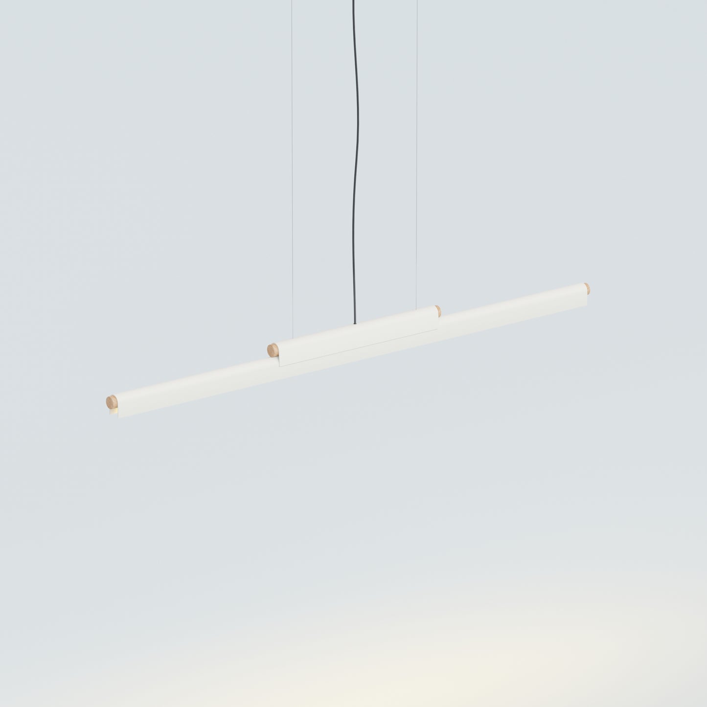 Rudi White Pendant Metal Wood Side Lamp - ROBIN