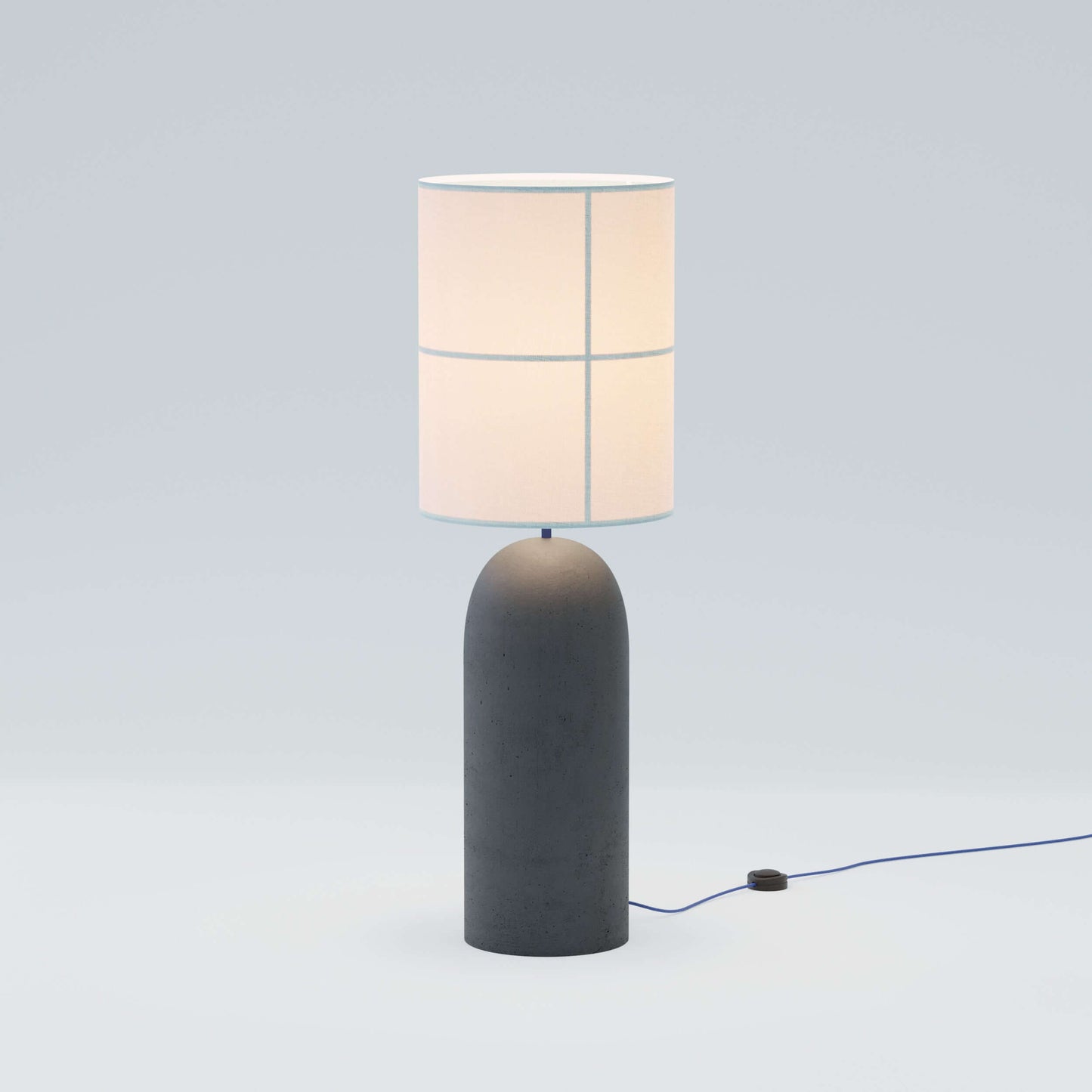 Rania Black Fabric Concrete Floor Lamp - Robin Lamps