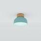 Reiko Blue Ceiling Metal Wood Lamp - Robin Lamps