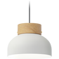 Reiko White Pendant Metal Wood Lamp - Robin Lamps