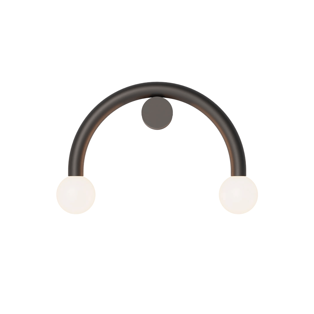 Rigoberta Curved Black Wall Metal Glass Lamp - Robin Lamps