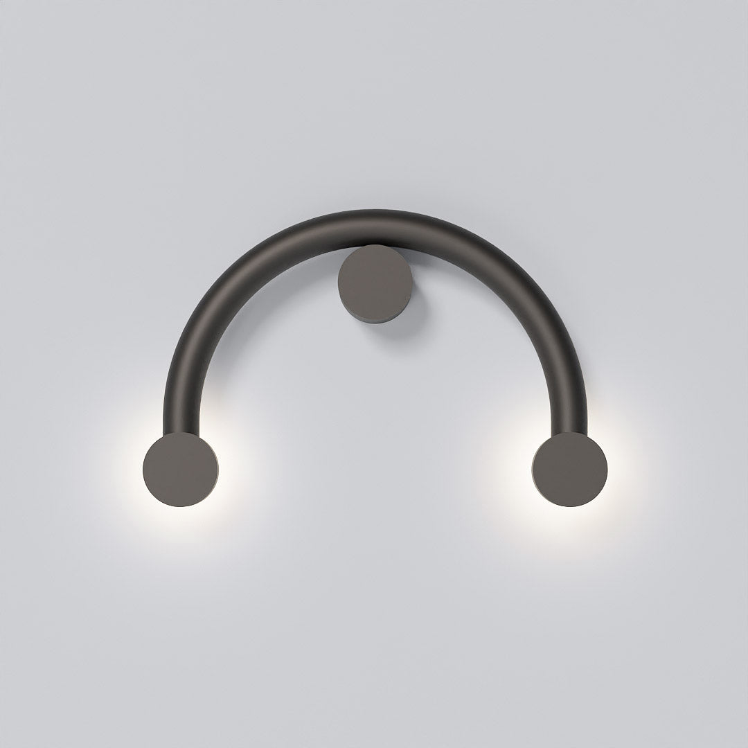 Rigoberta curved indirect black wall metal glass lamp - Robin Lamps