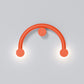 Rigoberta curved indirect orange wall metal glass lamp - Robin Lamps