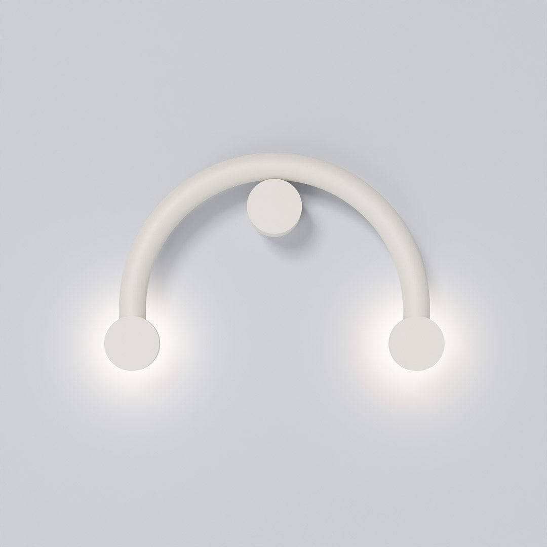 Rigoberta curved indirect white wall metal glass lamp - Robin Lamps