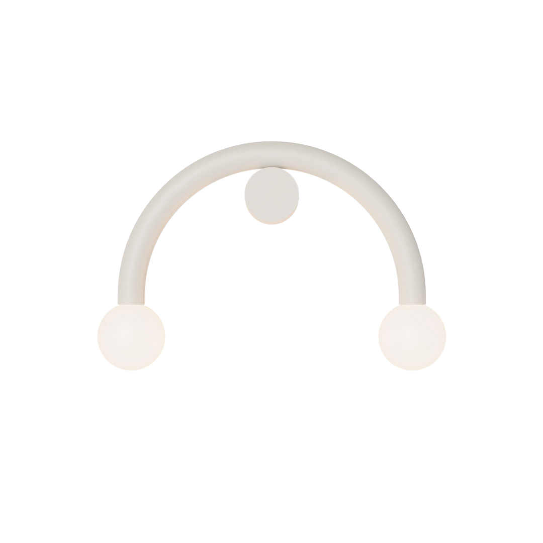 Rigoberta Curved White Wall Metal Glass Lamp - Robin Lamps