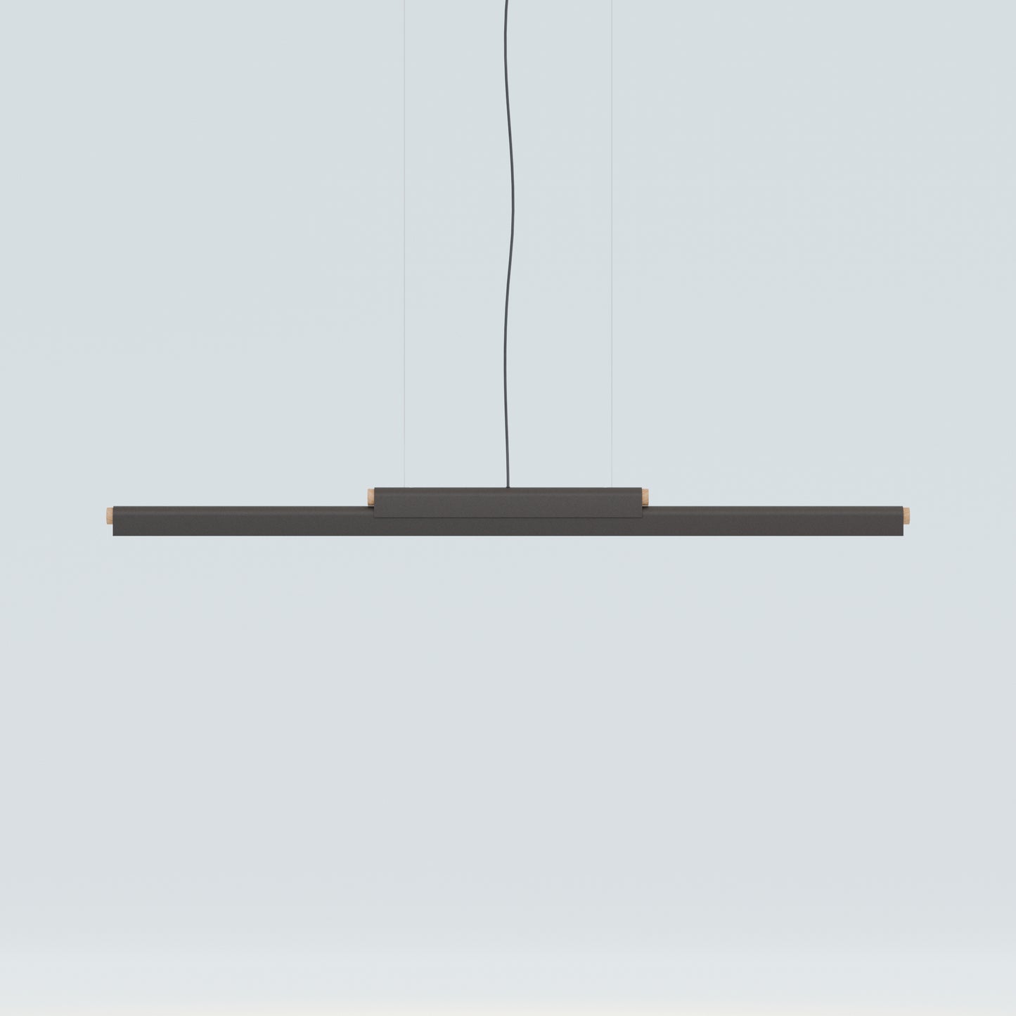 Rudi Black Pendant Metal Wood Lamp - ROBIN